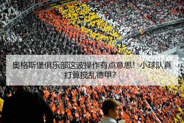 奥格斯堡俱乐部这波操作有点意思！小球队真打算搅乱德甲？